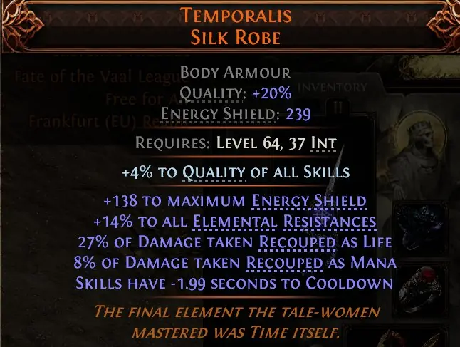 ✧･ﾟ:*✧ Path of Exile 2 Unique Temporalis Armor ✧･ﾟ:*✧ Limited time ✧･ﾟ:*✧