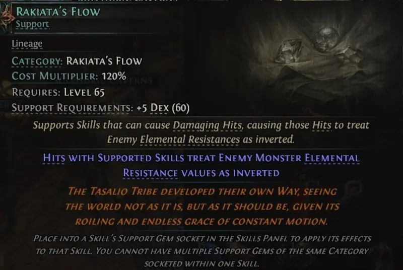 ✧・゚:*✧ Path of Exile 2 Items Rakiata's Flow Gem ✧・゚:*✧ Wake Up, It’s a Sale ✧・゚:*✧