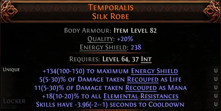 ✧･ﾟ:*✧ Path of Exile 2 Items - Temporalis Silk Robe (Legacy CDR) ✧･ﾟ:*✧ Be Smart.Buy Now ✧･ﾟ:*✧