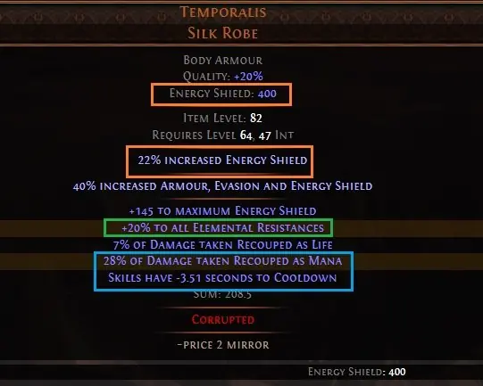 ✧・゚:*✧ Path of Exile 2 Temporalis Silk Robe ✧・゚:*✧ Deal Secured ✧・゚:*✧