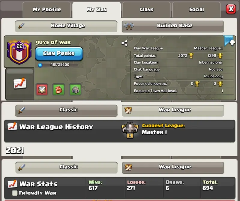 ✧･ﾟ:*✧ Clash of Clans Clan - Level 22, Master 1, guys of war, 617 Wins ✧･ﾟ:*✧ Refresh Your Cart ✧･ﾟ:*✧