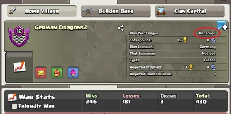 ✧・゚:*✧ Clash of Clans Clan - Level 12, Unranked, German Dragons2, 246 Wins ✧・゚:*✧ Gone in 3…2…1 ✧・゚:*✧