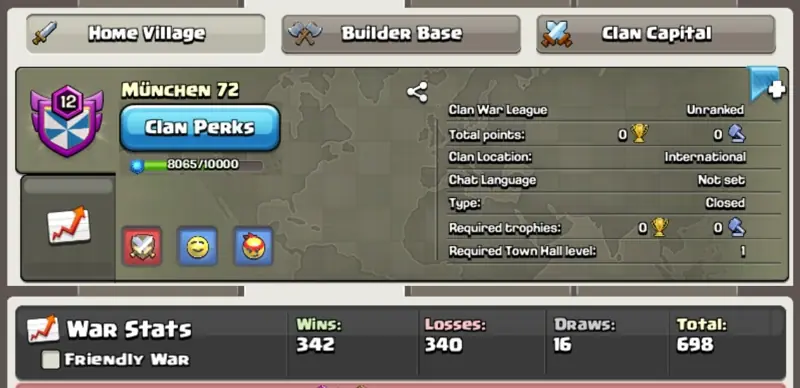 ✧･ﾟ:*✧ Clash of Clans Clan - Level 12, Unranked, München 72, 342 Wins ✧･ﾟ:*✧ Your Next-Level Awaits ✧･ﾟ:*✧