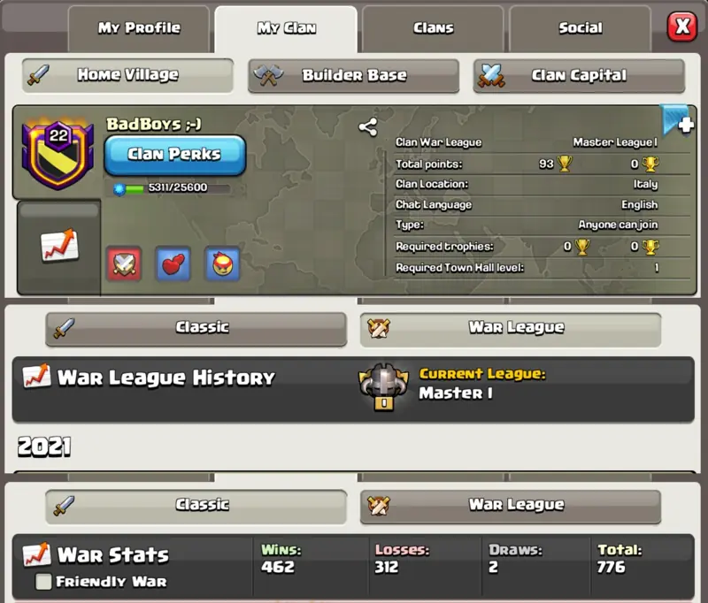 ✧･ﾟ:*✧ Clash of Clans Clan - Level 22, Master 1, BadBoys, 462 Wins ✧･ﾟ:*✧ Click Now. Think Never. ✧･ﾟ:*✧
