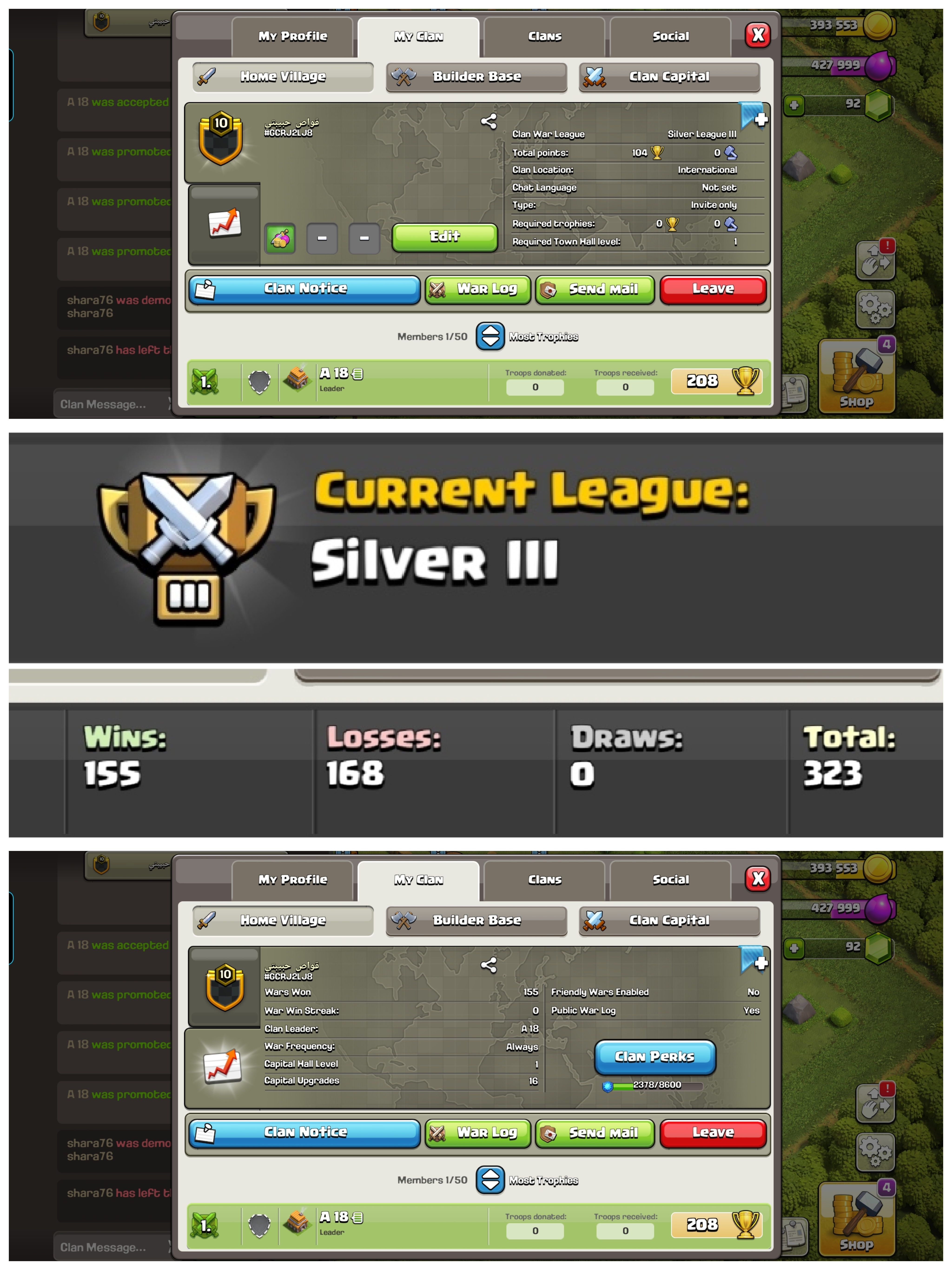 Level:10 ✦ Arabic Name ✦ League: Silver 3 ✦ Best Clan ✦ Fastest Delivery ➤ No. 42
