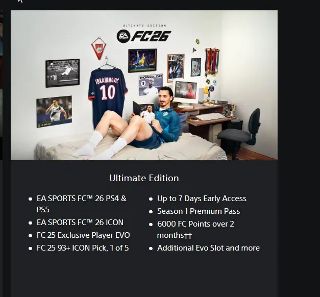 ✧･ﾟ:*✧ EA SPORTS FC 26 Ultimate Edition for PS4 and PS5 - Turkey Region ✧･ﾟ:*✧ Offer alert ✧･ﾟ:*✧