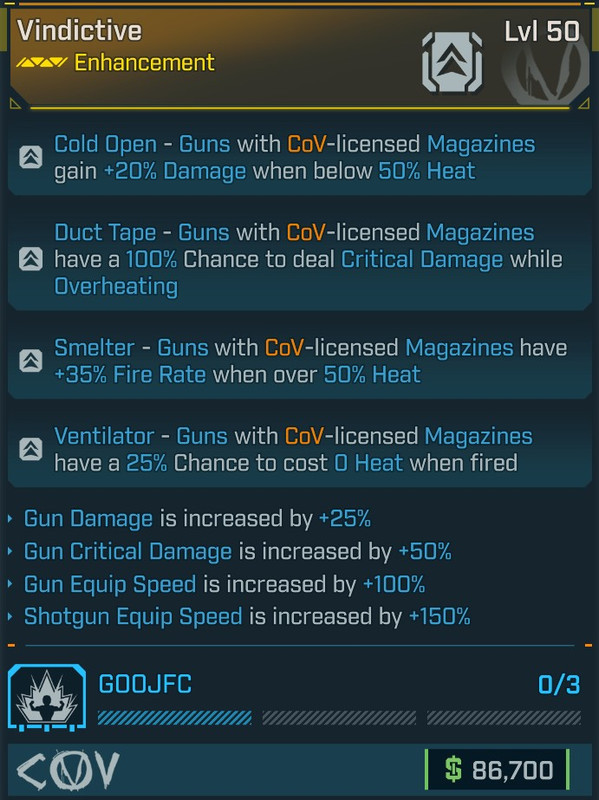 [MODDED] Level 50 Enhancement (CoV) - see image
