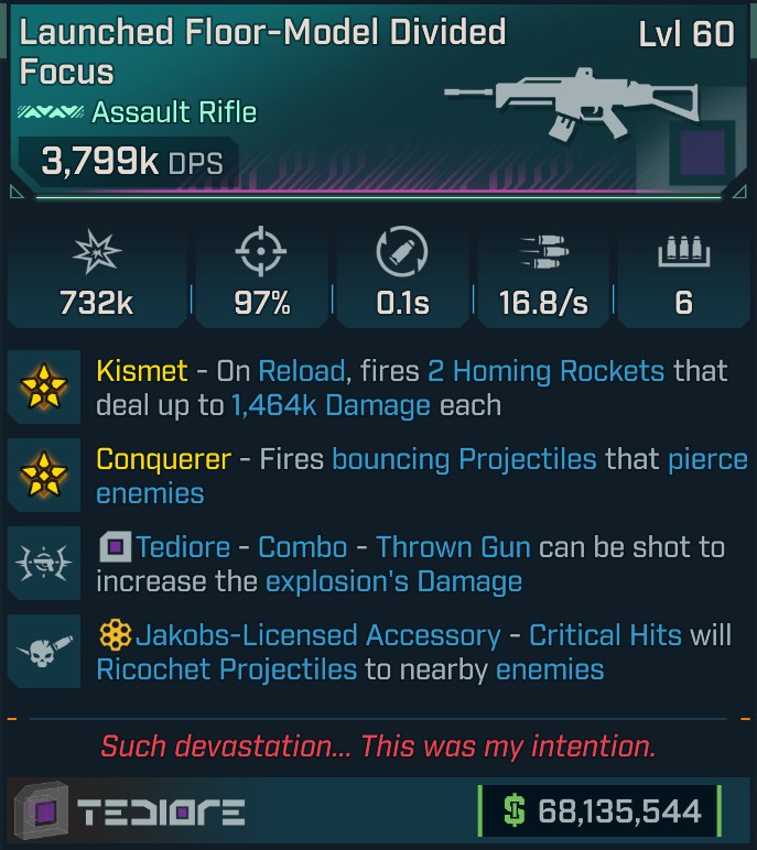 ⭐[MODDED] Level 60 Divided Focus 3,799k DPS - see image⭐