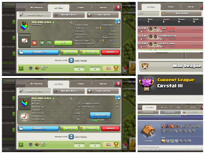 League : Crystal 3 ✦ World Rarest Name: REQ AND LEAVE ✦ Level: 3 ✦ World Rarest English Name Clan ✦ Fastest Delivery ➤ No.33