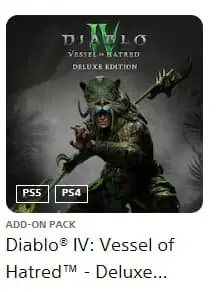 ✧･ﾟ:*✧ Diablo IV Vessel of Hatred - Deluxe Edition for PS4 & PS5 (Ukraine) ✧･ﾟ:*✧ Once Sold, It’s History ✧･ﾟ:*✧