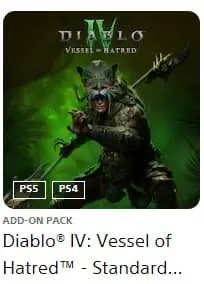 ✧・゚:*✧ Diablo IV Vessel of Hatred Standard Edition for PS4 & PS5 (Ukraine) ✧・゚:*✧ You Know Value ✧・゚:*✧