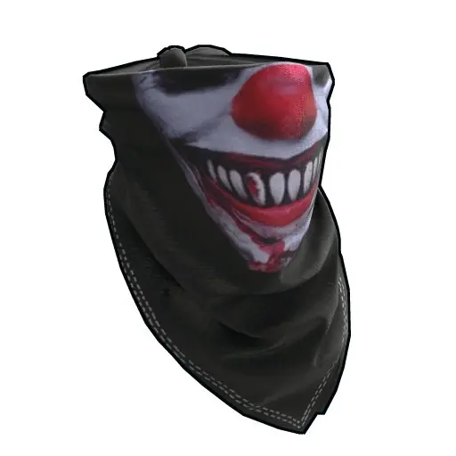 ✧・゚:*✧ Rust Creepy Clown Bandana ✧・゚:*✧ Gone Means Gone ✧・゚:*✧