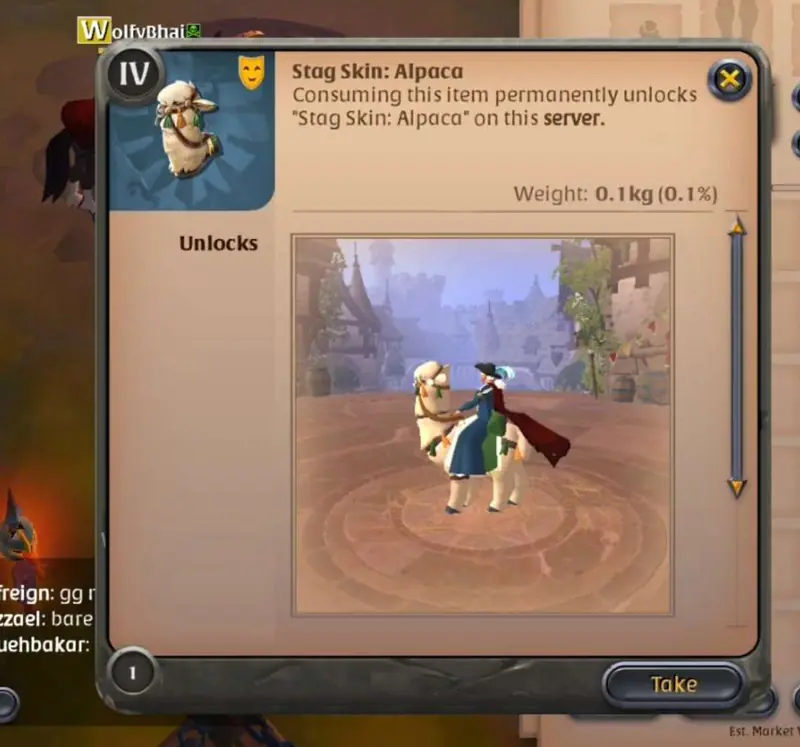 ✧・゚:*✧ Albion Online Items: Alpaca and Stag Skins ✧・゚:*✧ Gone soom ✧・゚:*✧