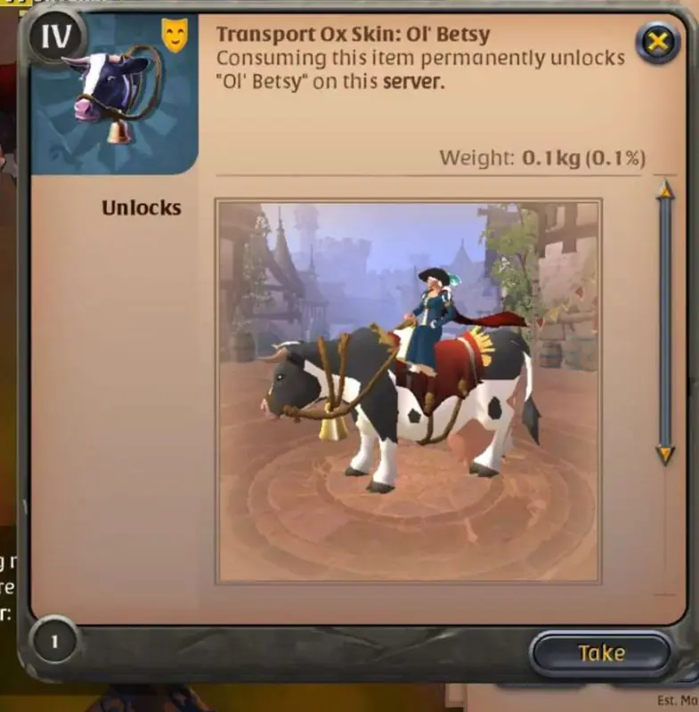 ✧･ﾟ:*✧ Albion Online Items: Ol' Betsy Ox Skin ✧･ﾟ:*✧ Beware: It’s Too Cheap ✧･ﾟ:*✧