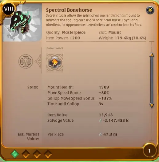 ✧・゚:*✧ Albion Online Items: Spectral Horse T8.1 Masterpiece ✧・゚:*✧ You Had one job...buy ✧・゚:*✧