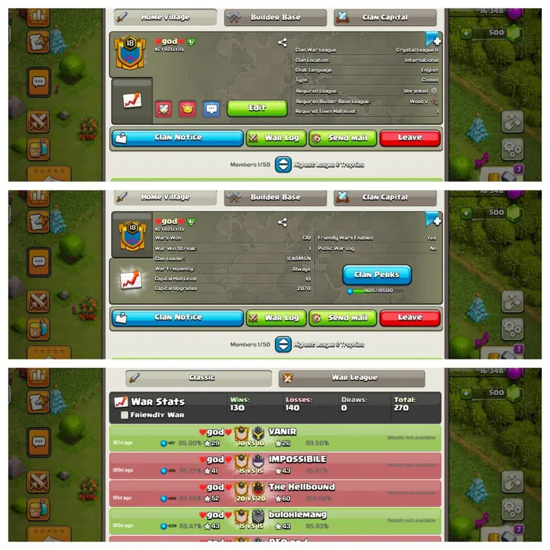 ✧･ﾟ:*✧ Clash of Clans Clan: GOD, Level 18, Capital Level 10 ✧･ﾟ:*✧ IDK Buy It? ✧･ﾟ:*✧