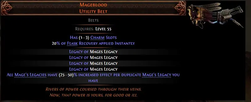 ✧･ﾟ:*✧ Path of Exile 2 Items - Mageblood Utility Belt (Unique Armor, 0.5 League) ✧･ﾟ:*✧ Just Released ✧･ﾟ:*✧