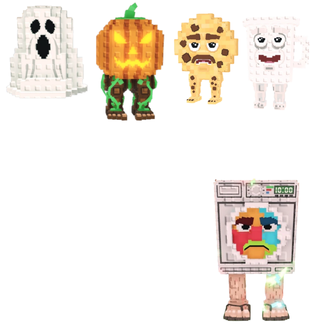 [BUNDLE] - 😘 1x Spooky and Pumpky 😘 1x Cooki and Milki 😘 1x Lavadorito Spinito