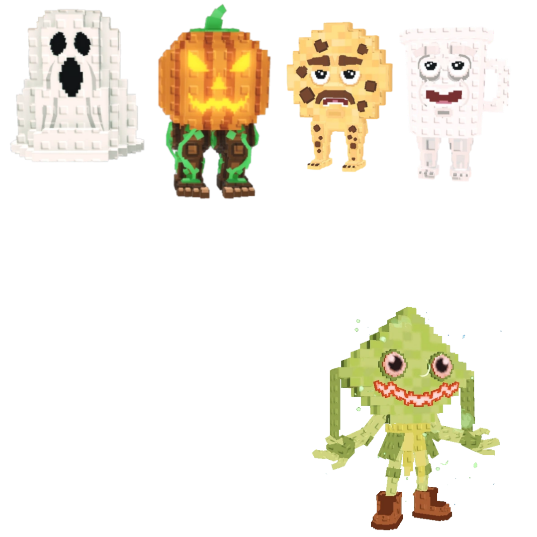 [BUNDLE] - 😙 1x Spooky and Pumpky 😙 1x Cooki and Milki 😙 1x Ketupat Kepat