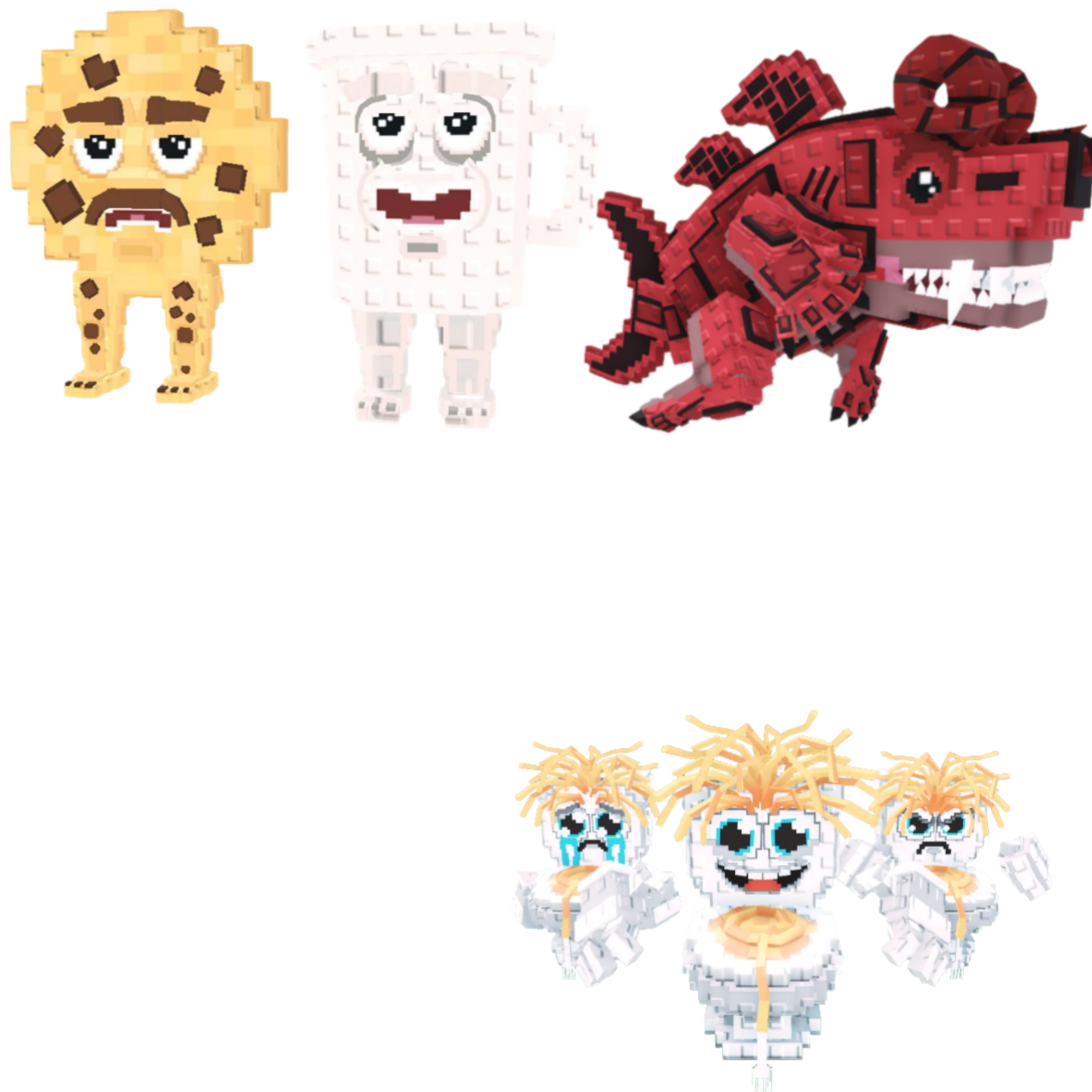 [BUNDLE] - 🧄 1x Cooki and Milki 🧄 1x Eviledon 🧄 1x Los Spaghettis