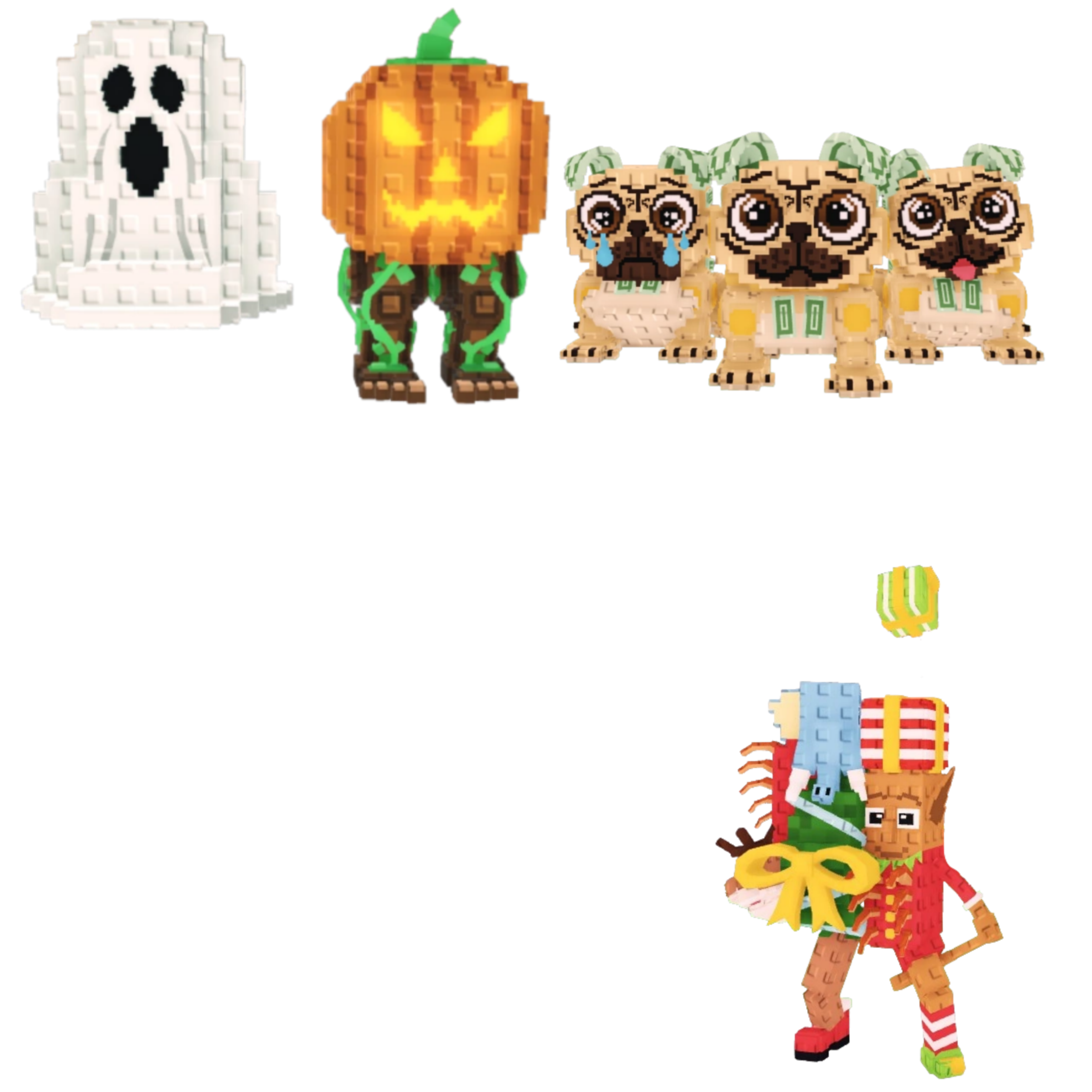 [BUNDLE] - 🤓 1x Spooky and Pumpky 🤓 1x Los Puggies 🤓 1x La Jolly Grande
