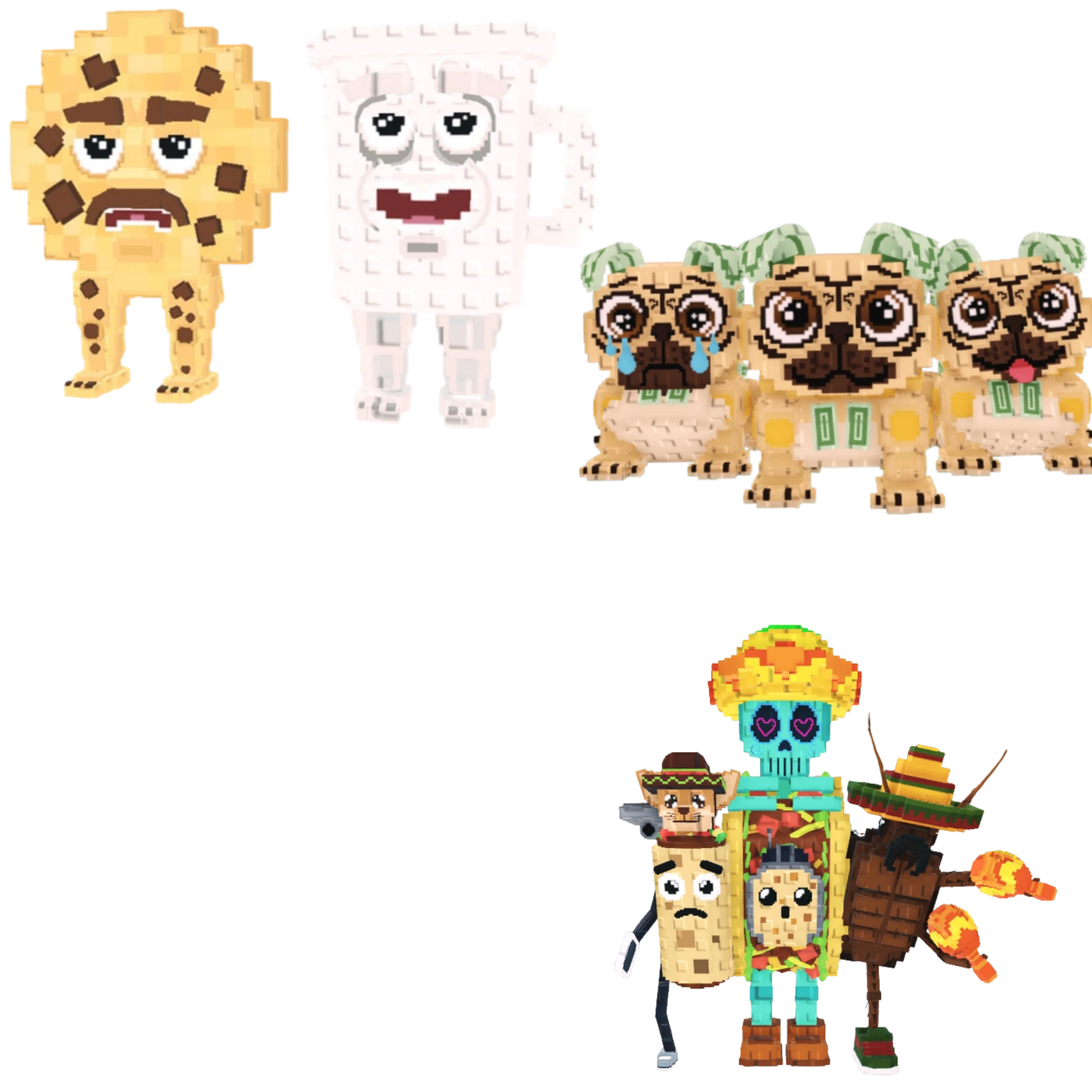 [BUNDLE] - 🍖 1x Cooki and Milki 🍖 1x La Taco Combinasion 🍖 1x Los Puggies