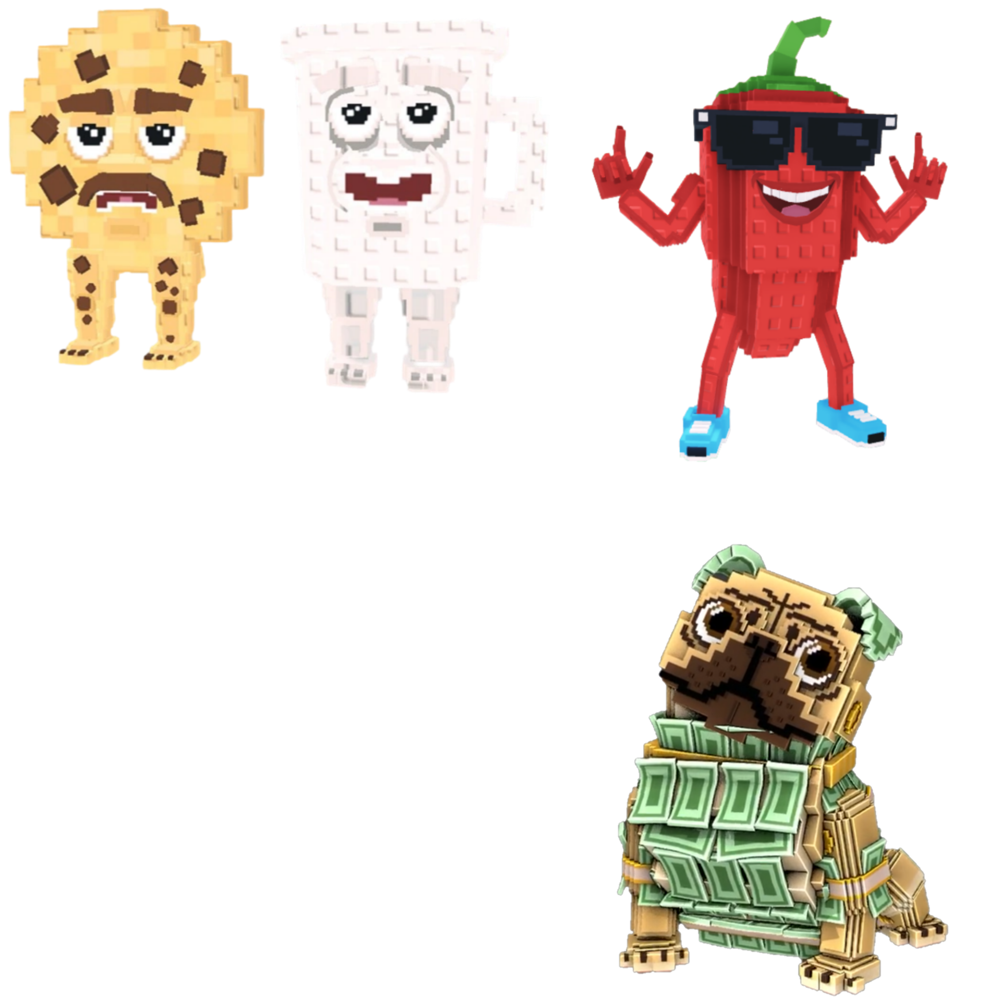 [BUNDLE] - 🍕 1x Cooki and Milki 🍕 1x Chillin Chil 🍕 1x Money Money Puggy