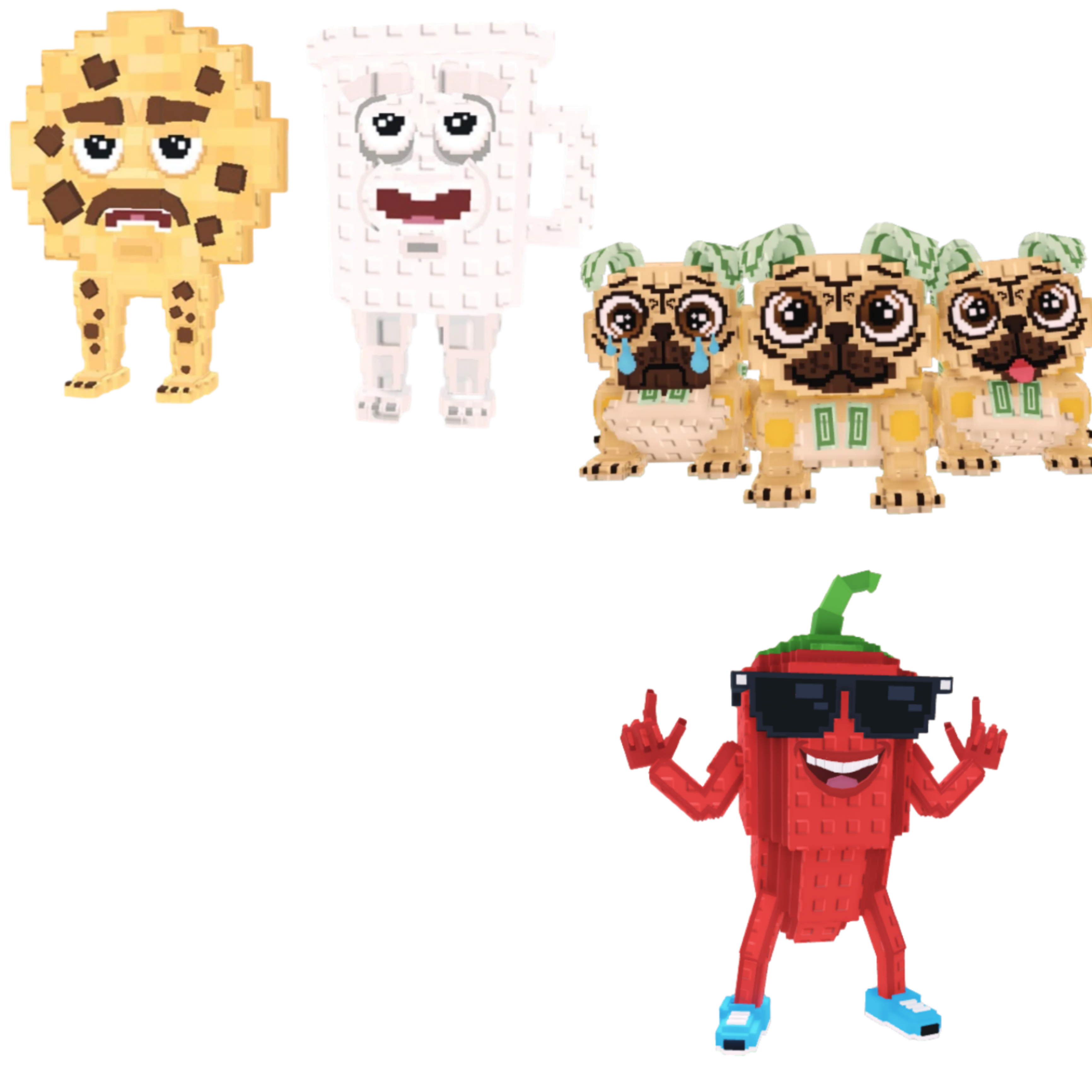 [BUNDLE] - 🌮 1x Cooki and Milki 🌮 1x Chillin Chil 🌮 1x Los Puggies