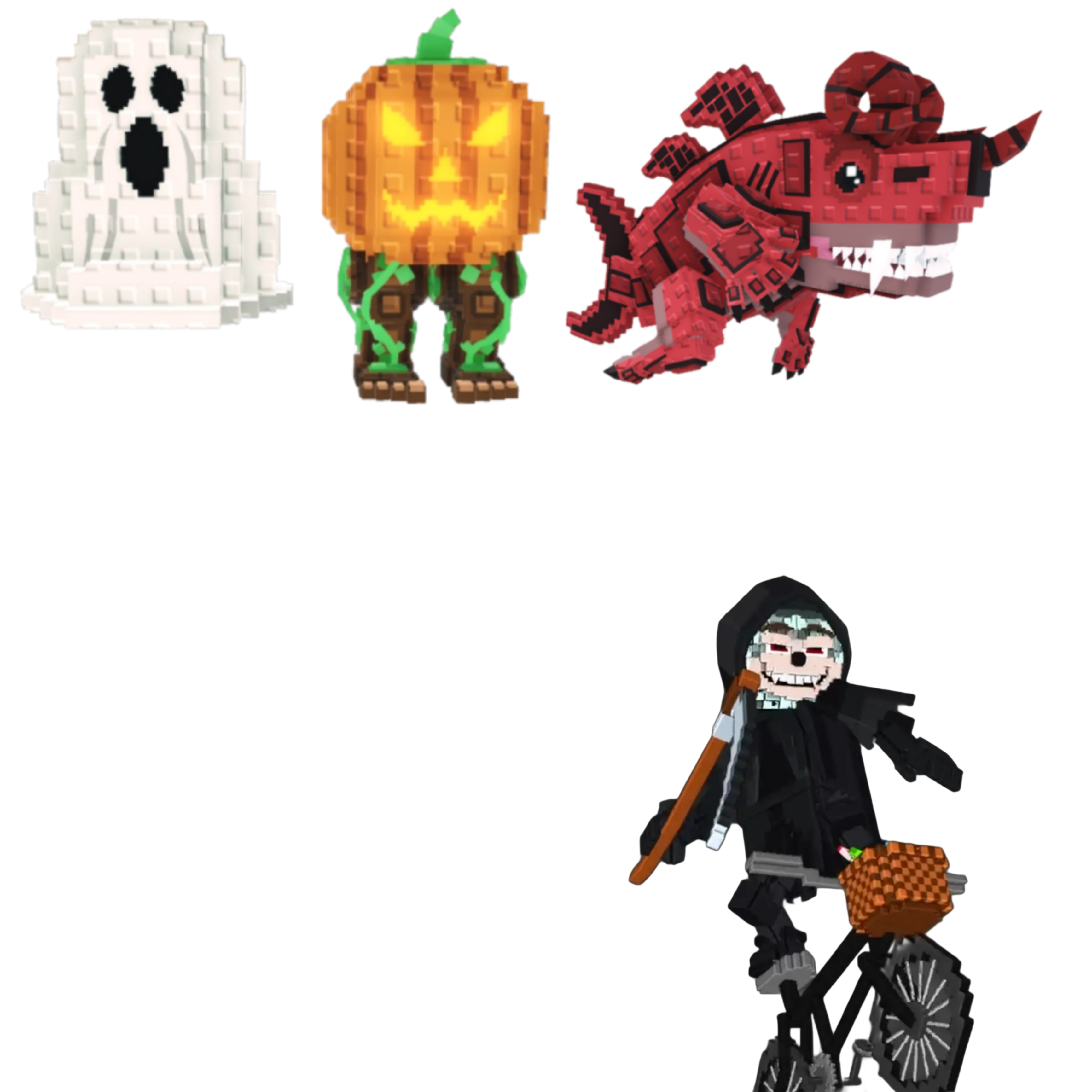 [BUNDLE] - 👻 1x Spooky and Pumpky 👻1x Eviledon 👻 1x Mieteteira Bicicleteira