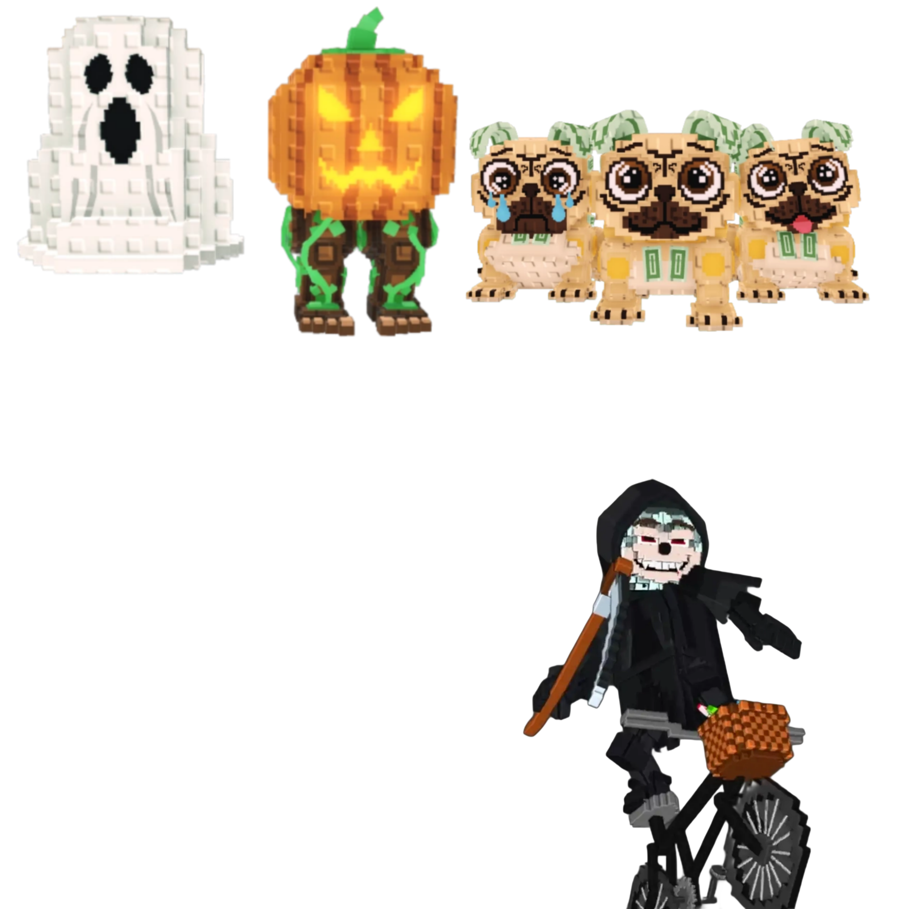 [BUNDLE] - 👾 1x Spooky and Pumpky 👾 1x Los Puggies 👾 1x Mieteteira Bicicleteira