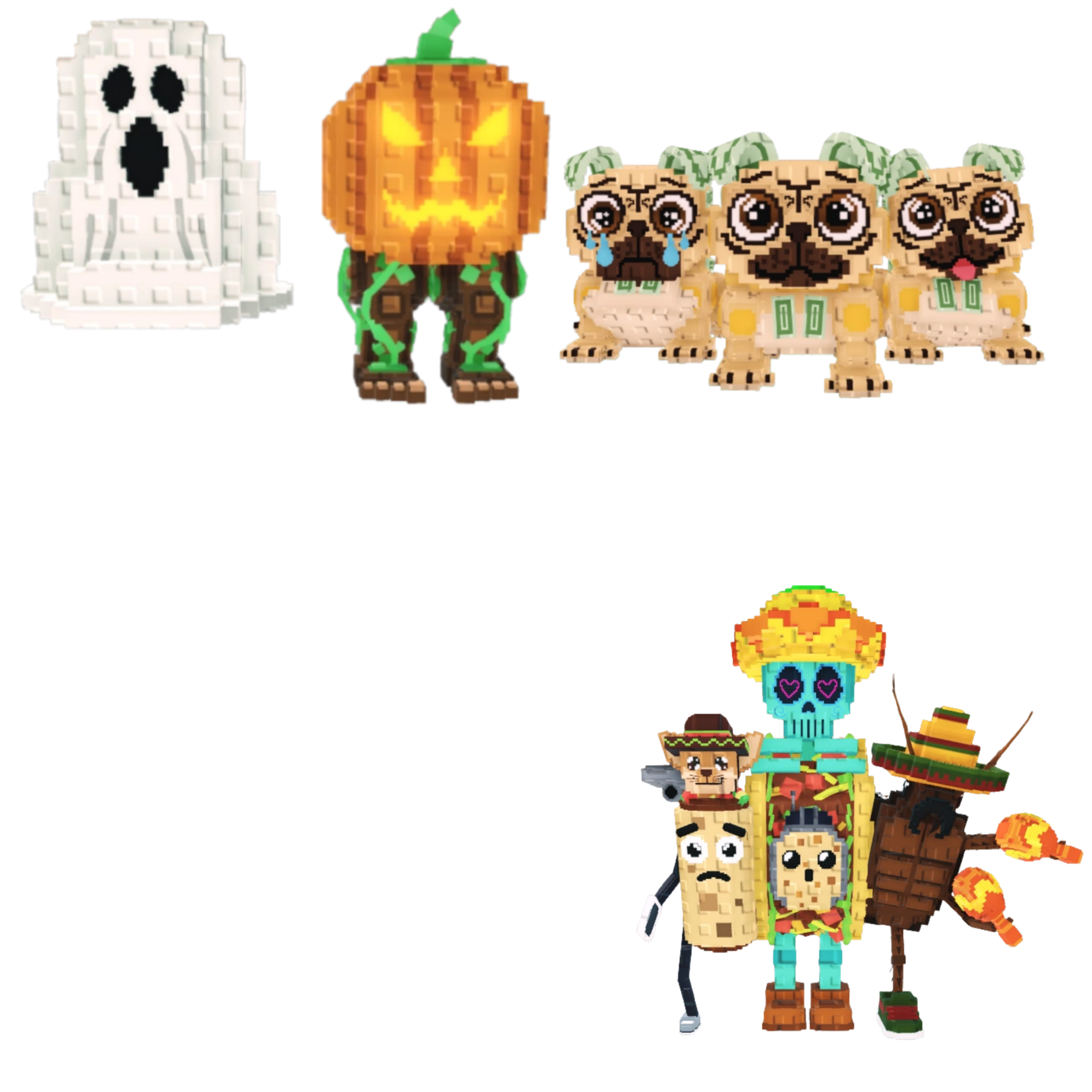 [BUNDLE] - 🙈 1x Spooky and Pumpky 🙈 1x La Taco Combinasion 🙈 1x Los Puggies