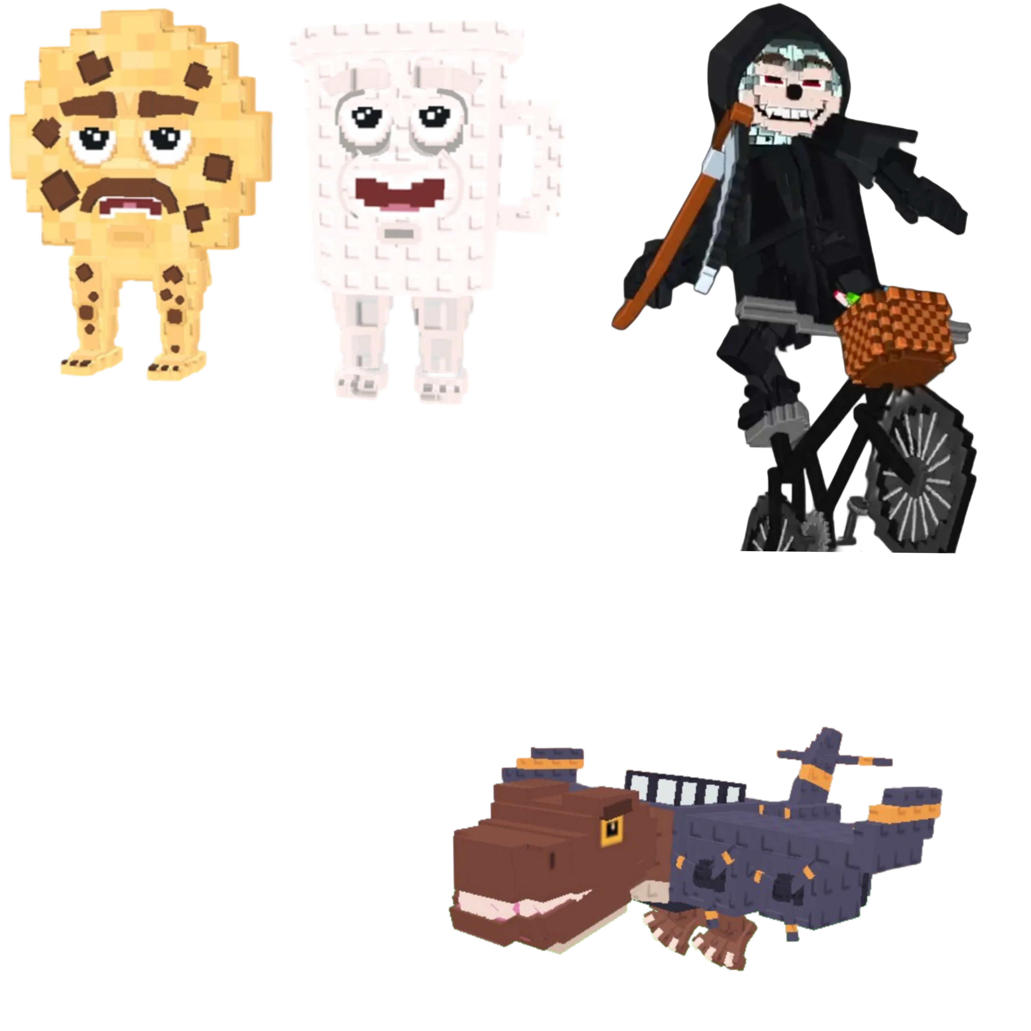 [BUNDLE] - 🍿 1x Cooki and Milki 🍿 1x Mieteteira Bicicleteira 🍿 1x Nuclearo Dinossauro
