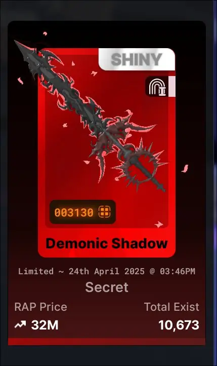 ✧・゚:*✧ Roblox Death Ball - Demonic Shadow Shiny, Rainbow I ✧・゚:*✧ Ending soon ✧・゚:*✧