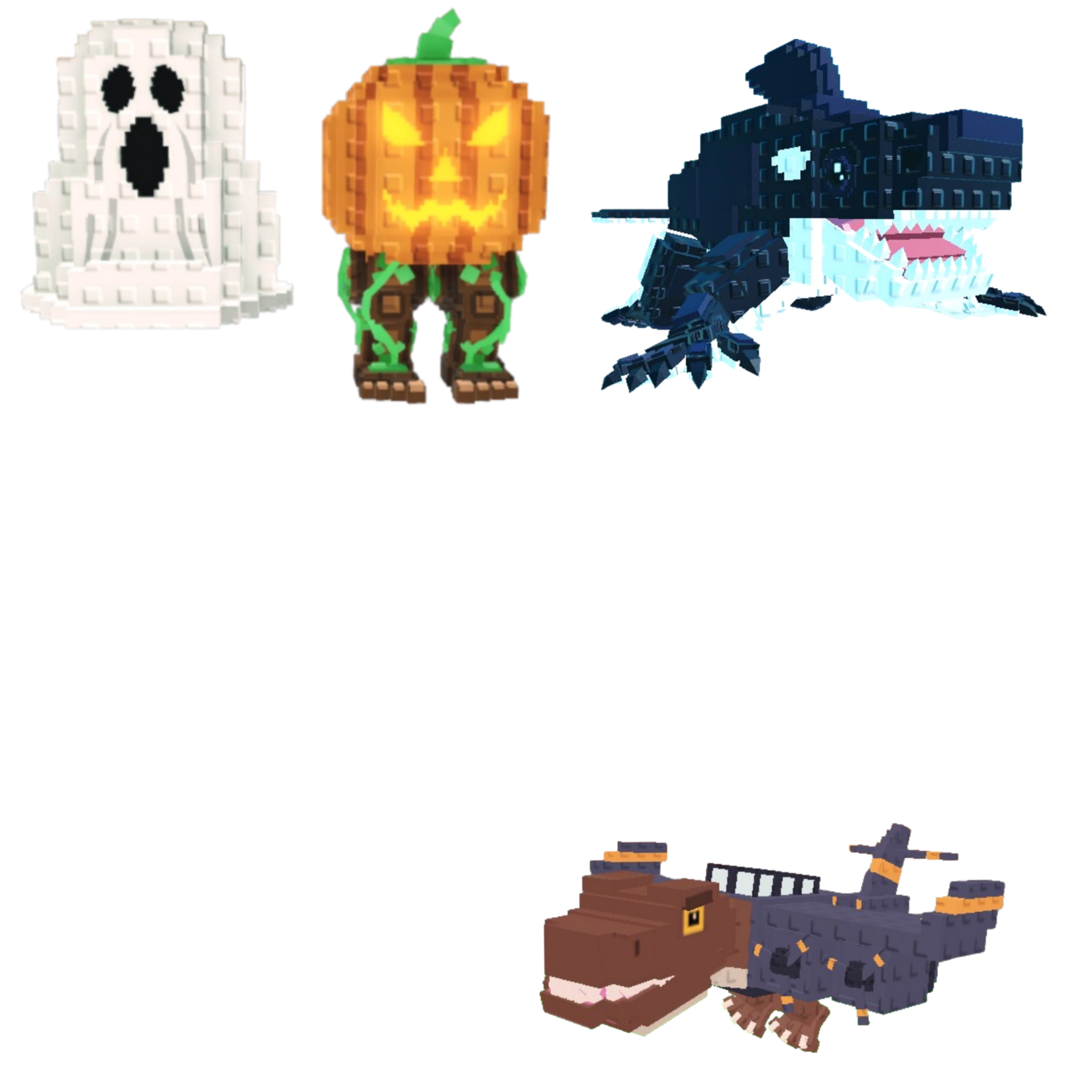 [BUNDLE] - 🦧 1x Spooky and Pumpky 🦧 1x Orcaledon 🦧 1x Nuclearo Dinossauro
