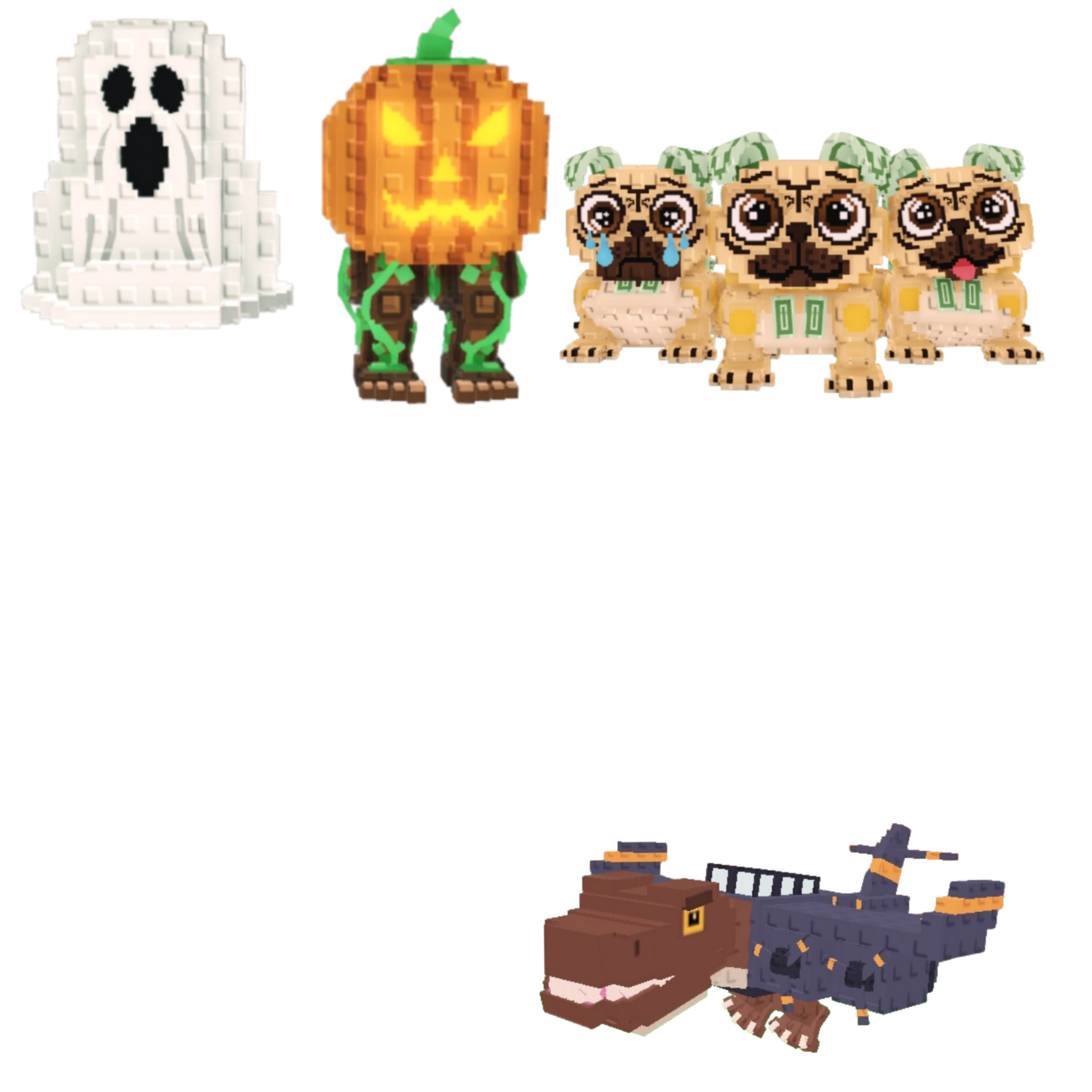[BUNDLE] - 🐶 1x Spooky and Pumpky 🐶 1x Los Puggies 🐶 1x Nuclearo Dinossauro
