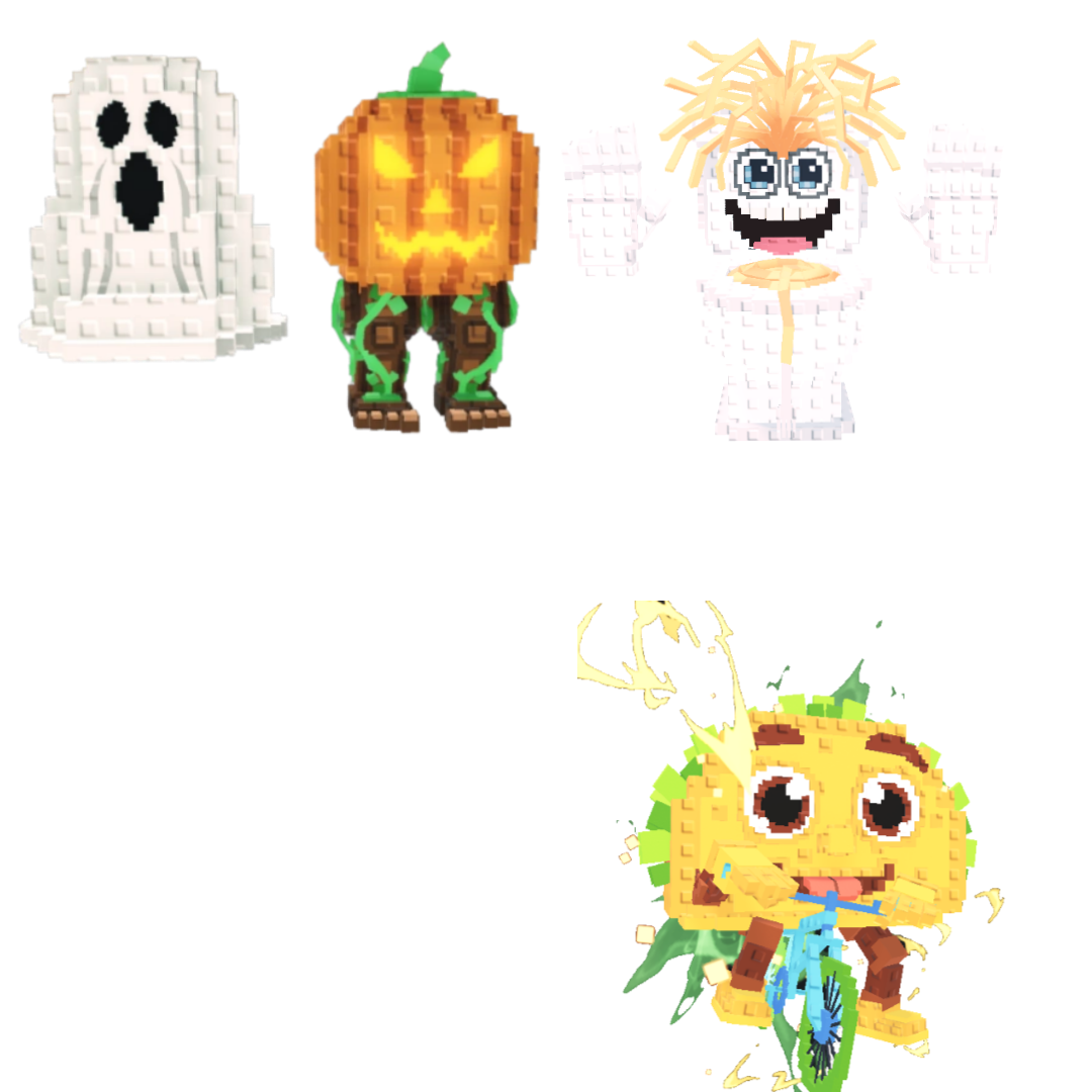 [BUNDLE] - 🐐 1x Spooky and Pumpky 🐐 1x Tacorita Bicicleta 🐐 1x Spaghetti Tualetti