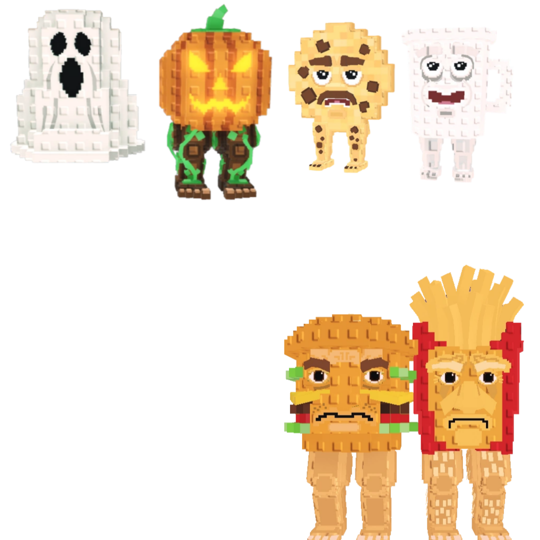 [BUNDLE] - 🥮 1x Spooky And Pumpky 🥮 1x Cooki and Milki 🥮 1x Burguro And Fryuro