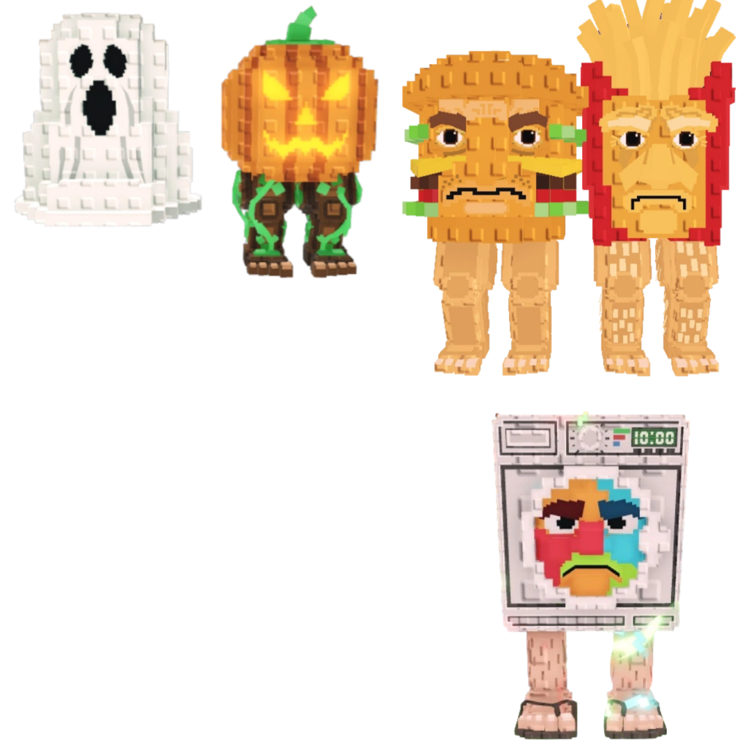 [BUNDLE] - 🍡 1x Spooky And Pumpky 🍡 1x Burguro And Fryuro 🍡 1x Lavadorito Spinito
