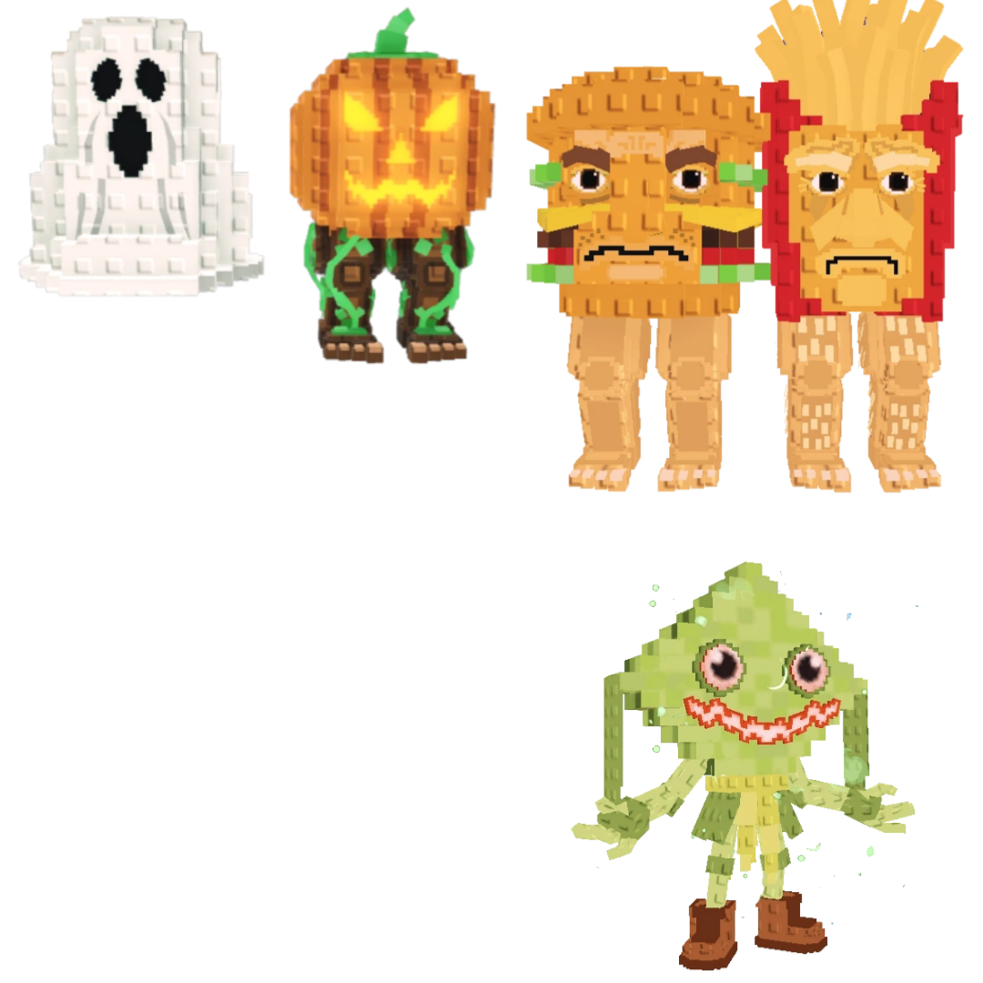 [BUNDLE] - 🥡 1x Spooky And Pumpky 🥡 1x Burguro And Fryuro 🥡 1x Ketupat Kepat