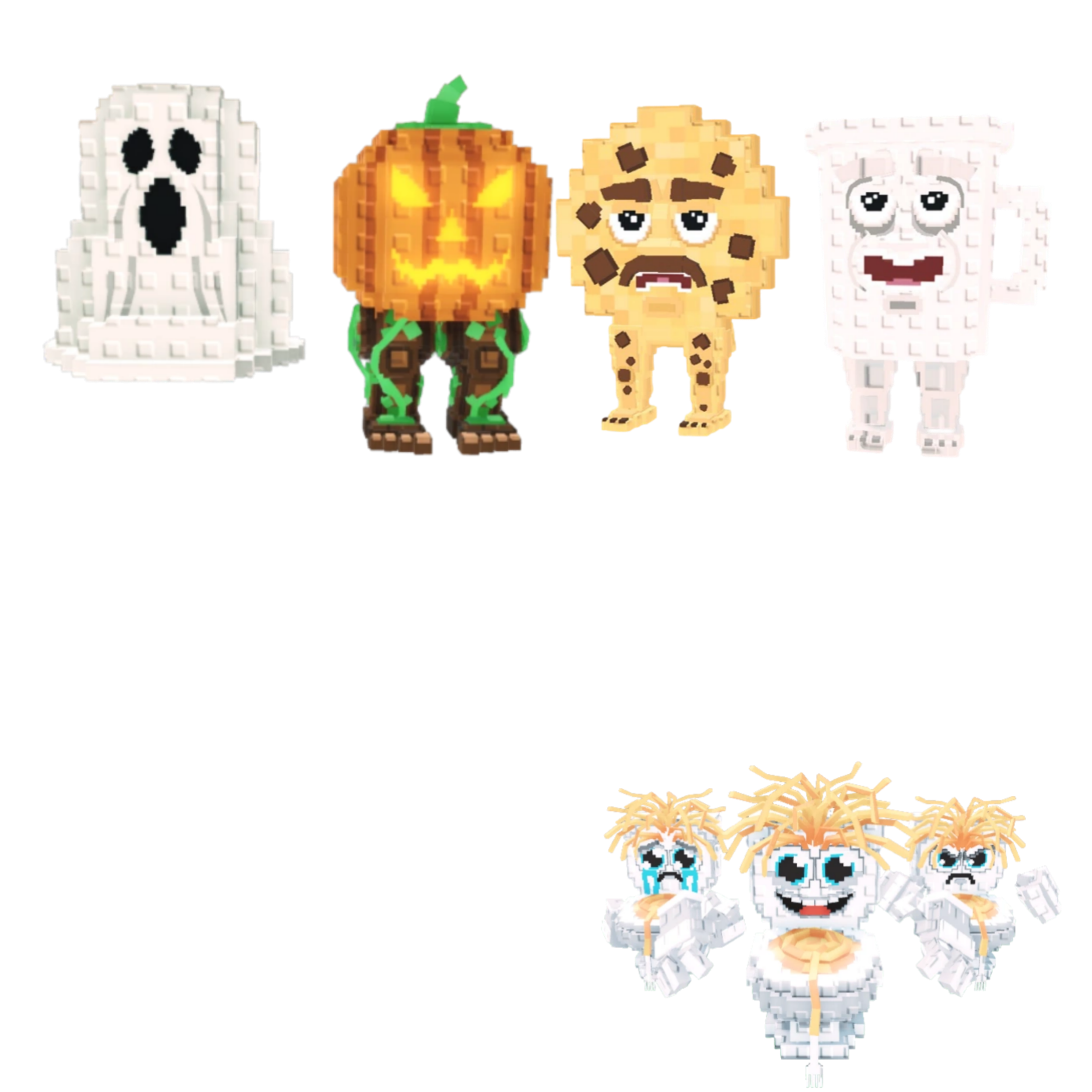 [BUNDLE] - 🐰 1x Spooky and Pumpky 🐰 1x Cooki and Milki 🐰 1x Los Spaghettis