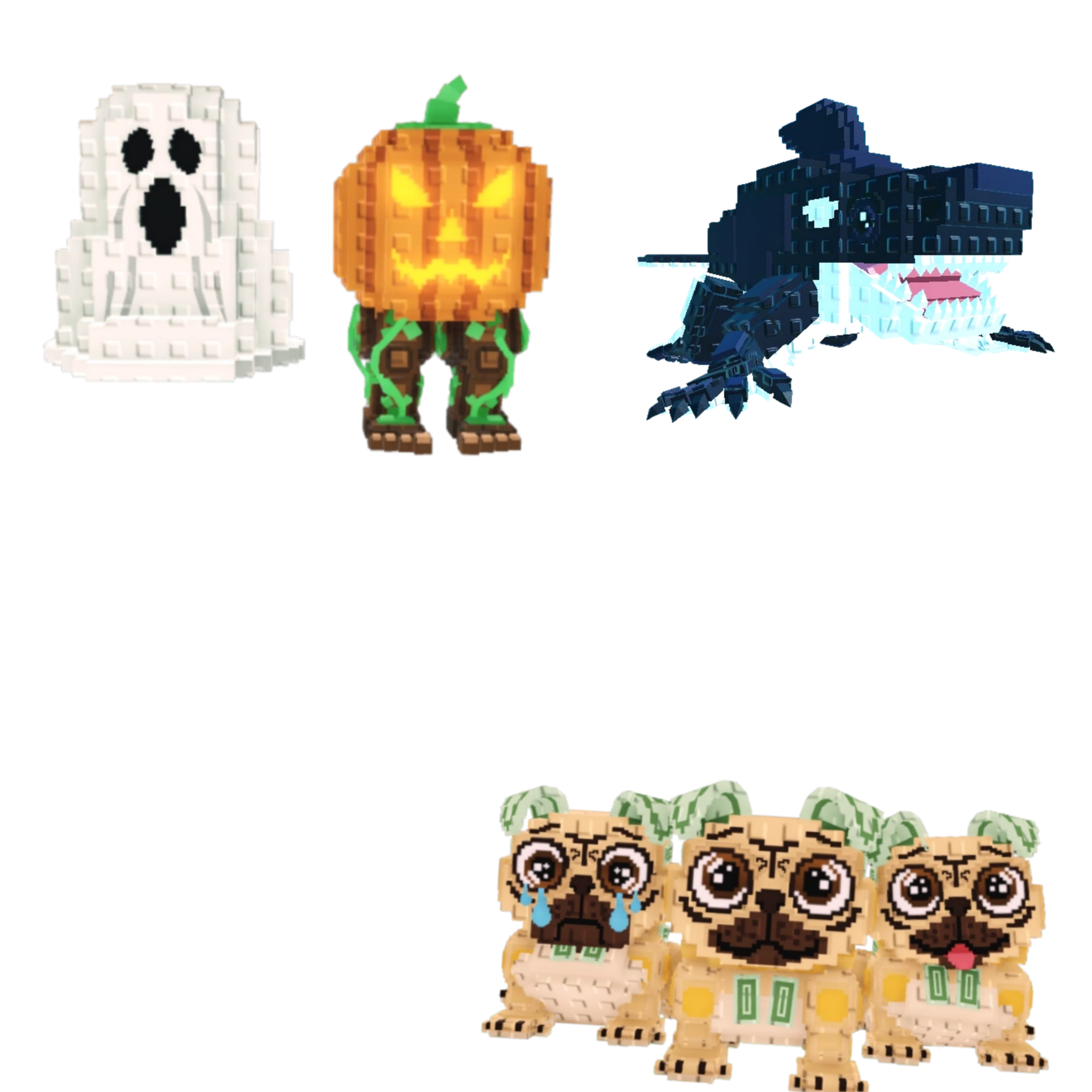 [BUNDLE] - 🦔 1x Spooky and Pumpky 🦔 1x Orcaledon 🦔 1x Los Puggies