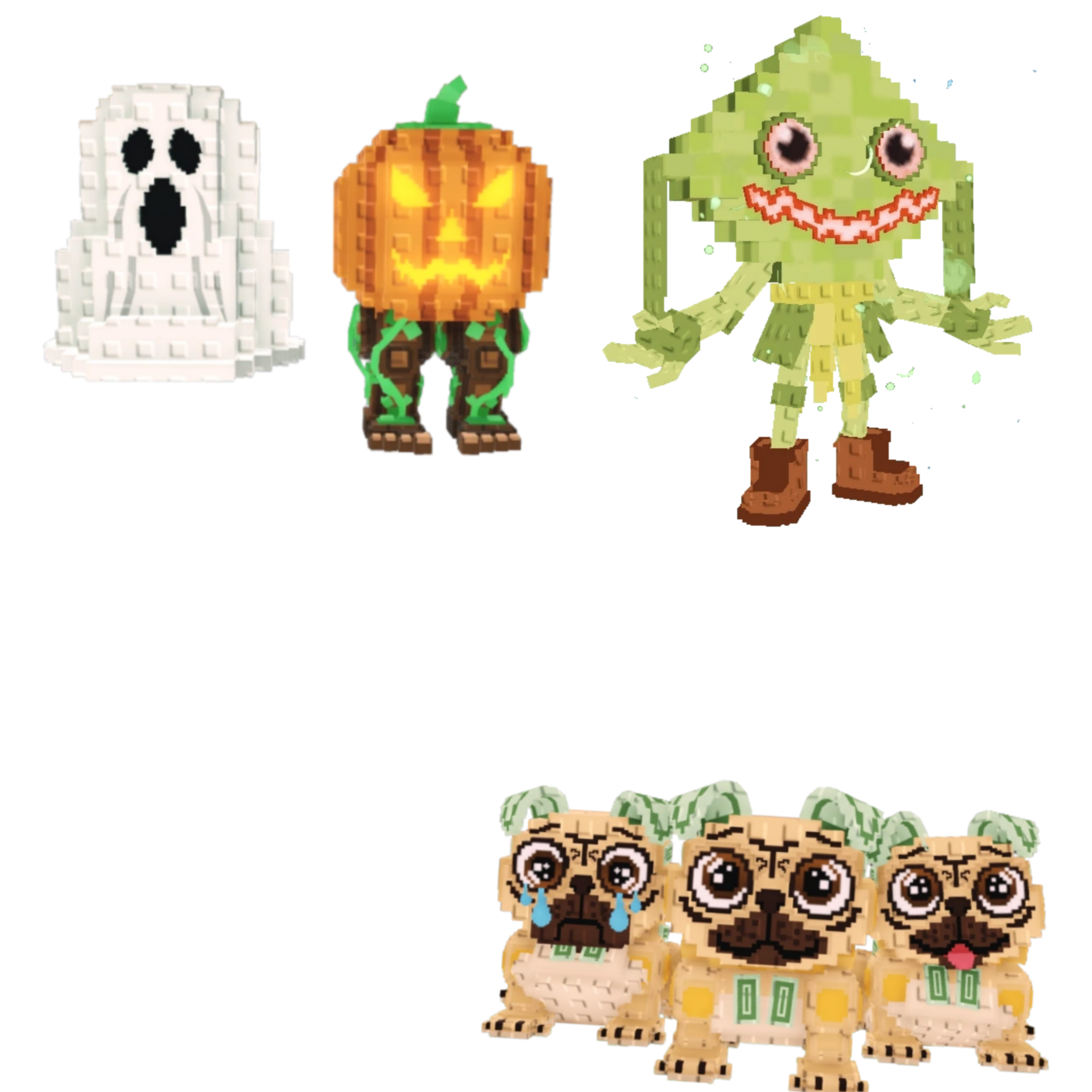 [BUNDLE] - 🦇 1x Spooky and Pumpky 🦇 1x Ketupat Kepat 🦇 1x Los Puggies