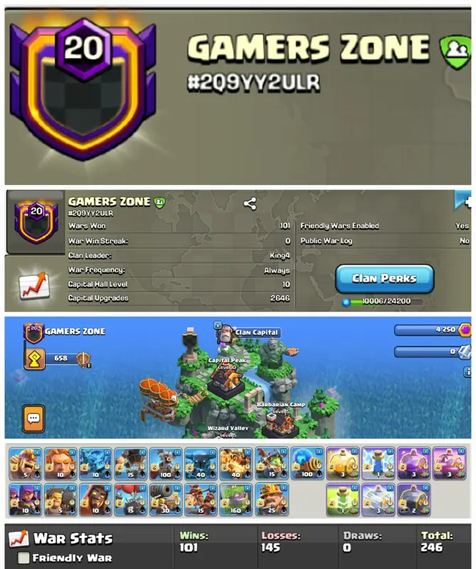 ✧･ﾟ:*✧ Clash of Clans Level 20 Clan, Gold 2 CWL, Clan Capital 10 ✧･ﾟ:*✧ Seriously. Just Buy. ✧･ﾟ:*✧