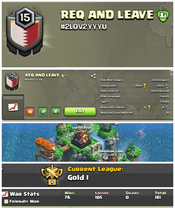✧・゚:*✧ Clash of Clans Clan Level 15 ✧・゚:*✧ You Deservr this Chaos ✧・゚:*✧
