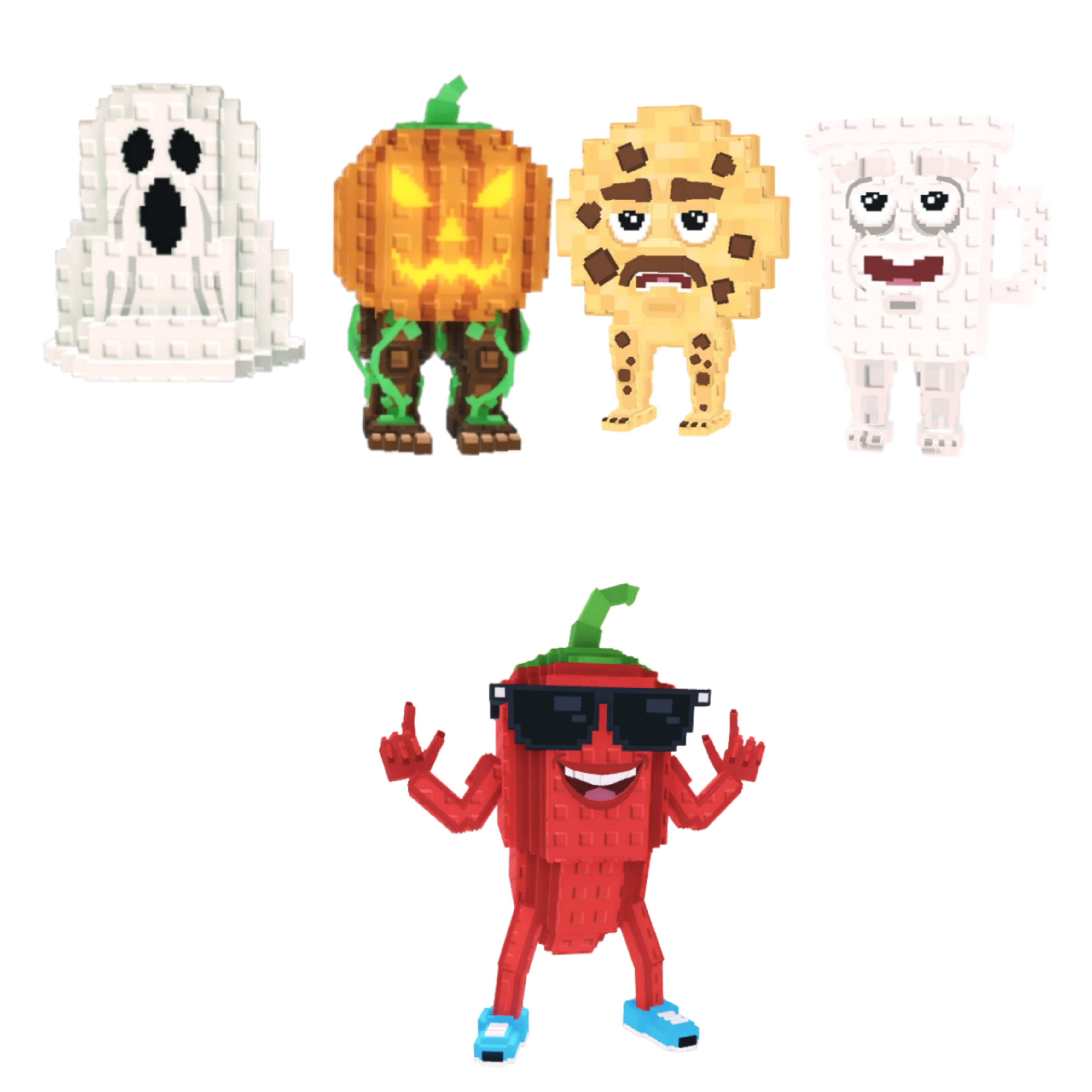 [BUNDLE] - 🐓 1x Spooky and Pumpky 🐓 1x Cooki and Milki 🐓 1x Chillin Chili