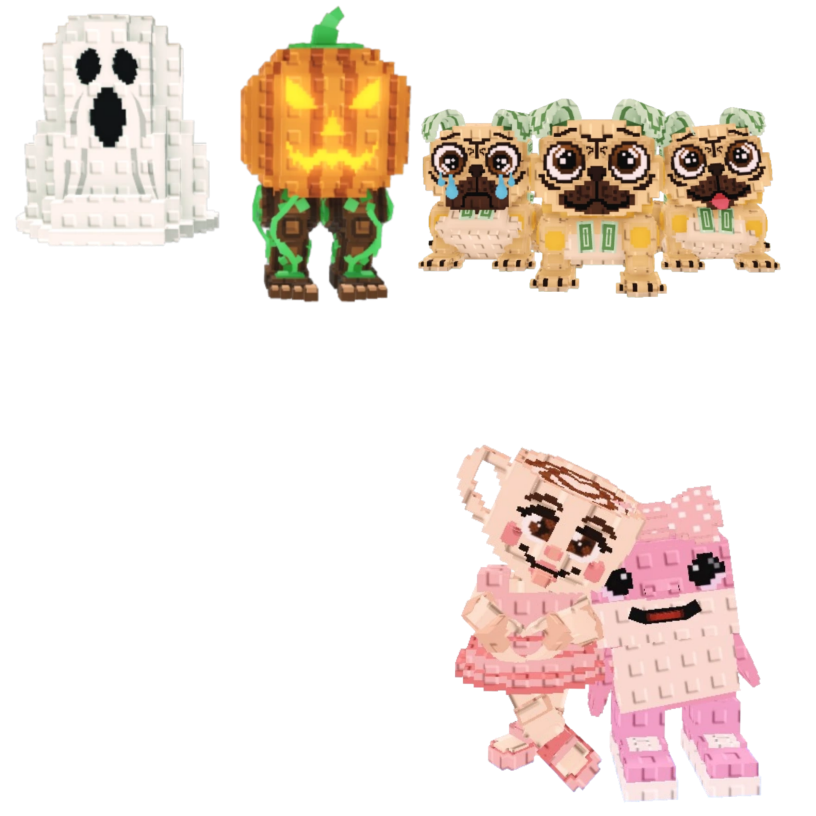 [BUNDLE] - 🍵 1x Spooky And Pumpky 🍵 1x Los Puggies 🍵 1x Las Sis