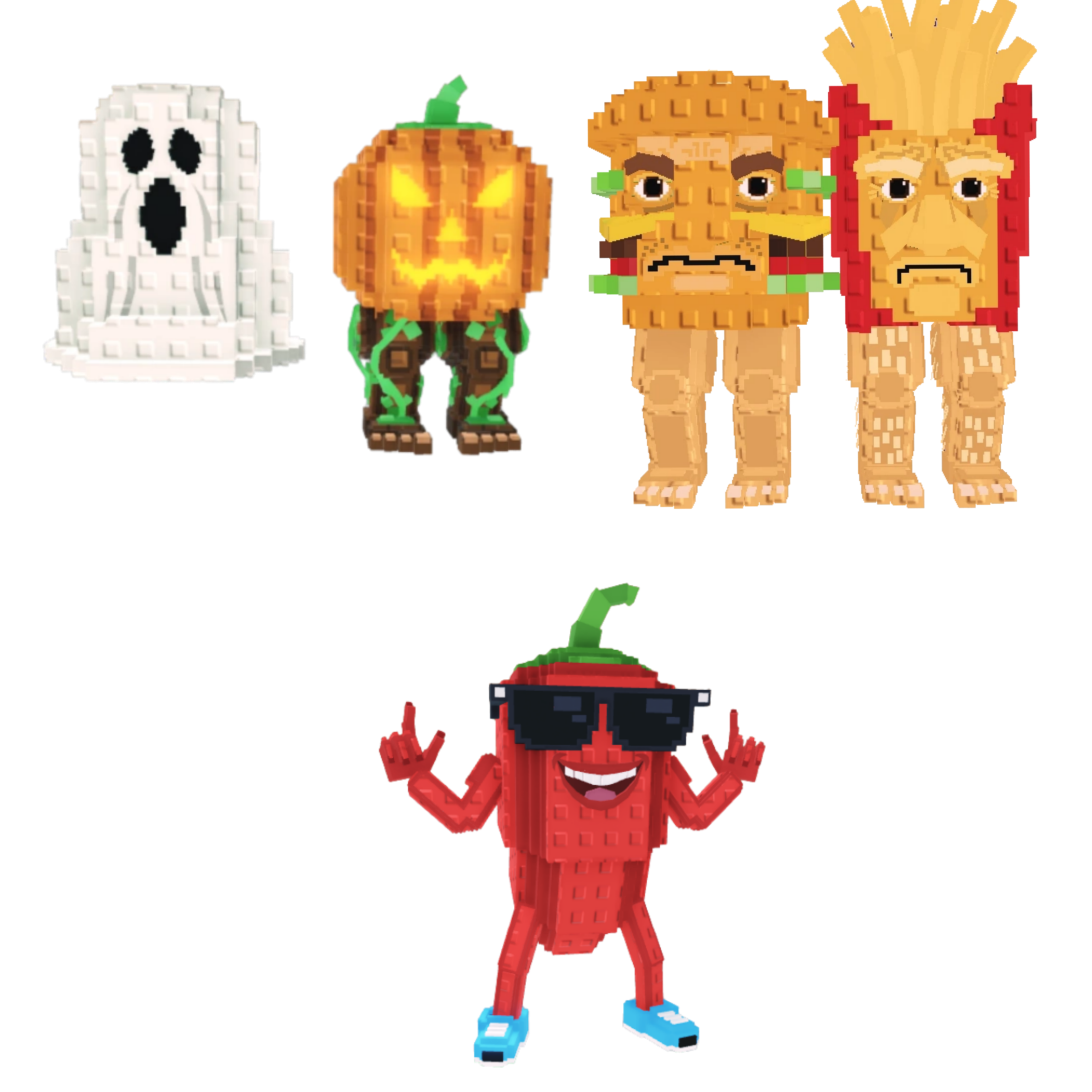 [BUNDLE] - 🐤 1x Spooky and Pumpky 🐤 1x Burguro And Fryuro 🐤 1x Chillin Chili