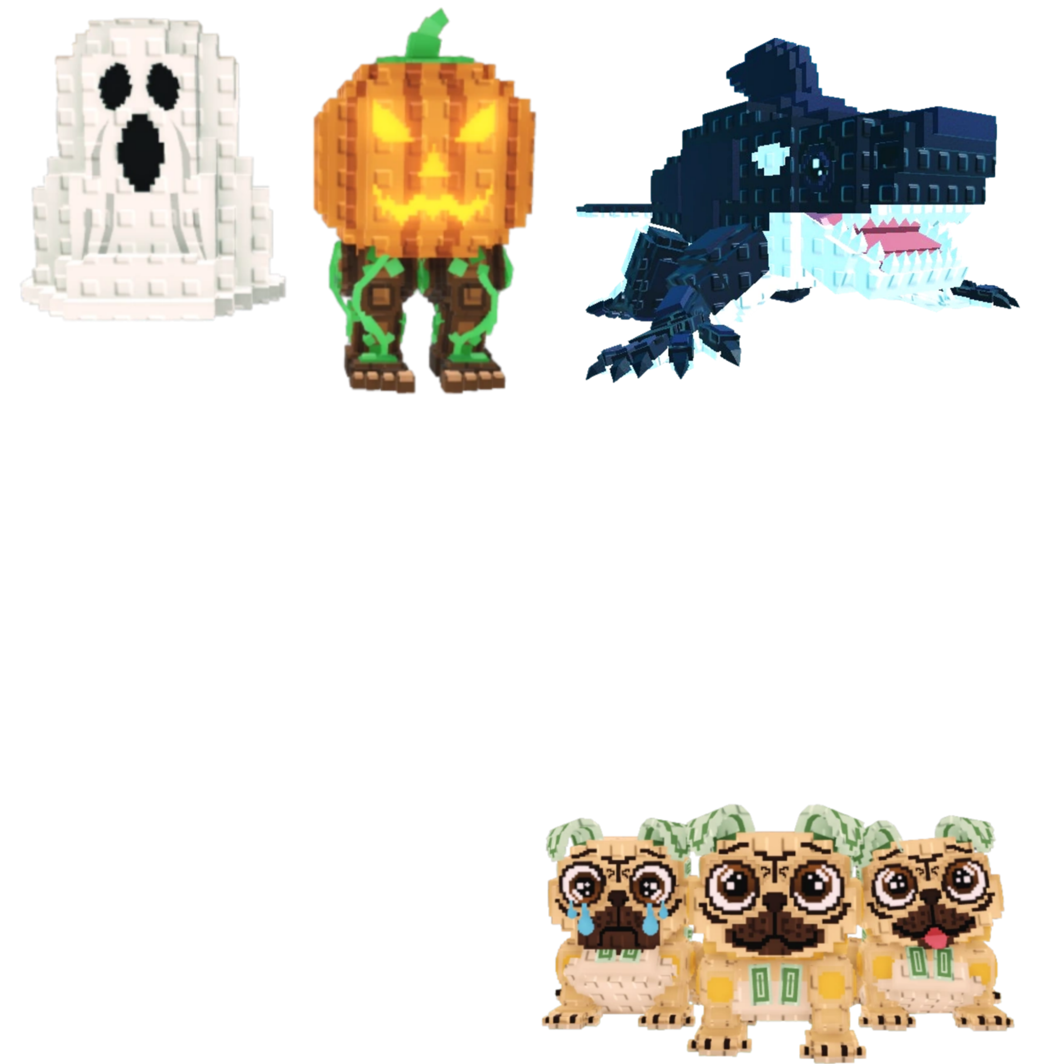 [BUNDLE] - 🍾 1x Spooky And Pumpky 🍾 1x Orcaledon 🍾 1x Los Puggies