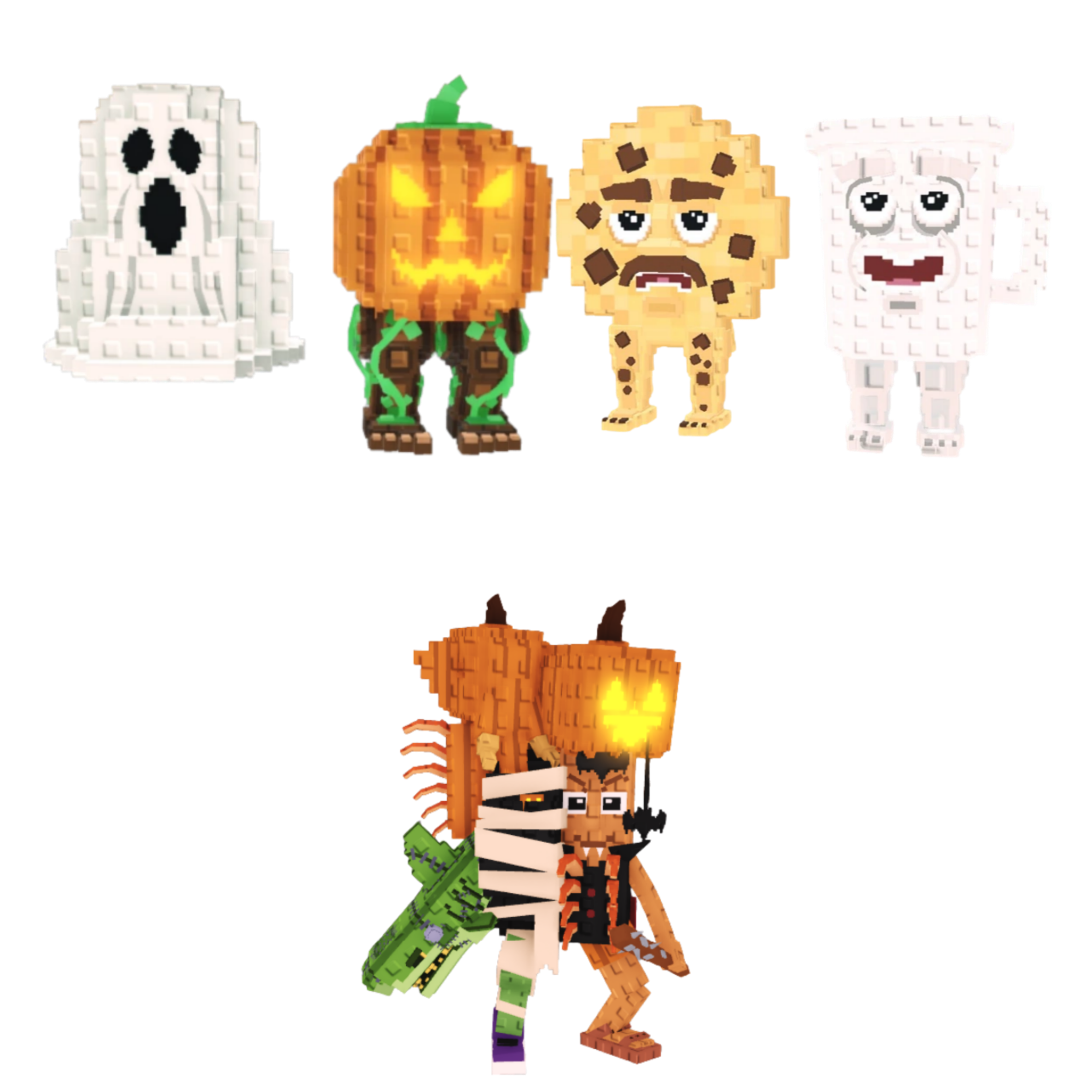 [BUNDLE] - 🐲 1x Spooky and Pumpky 🐲 1x Cooki and Milki 🐲 1x La Spooky Grande