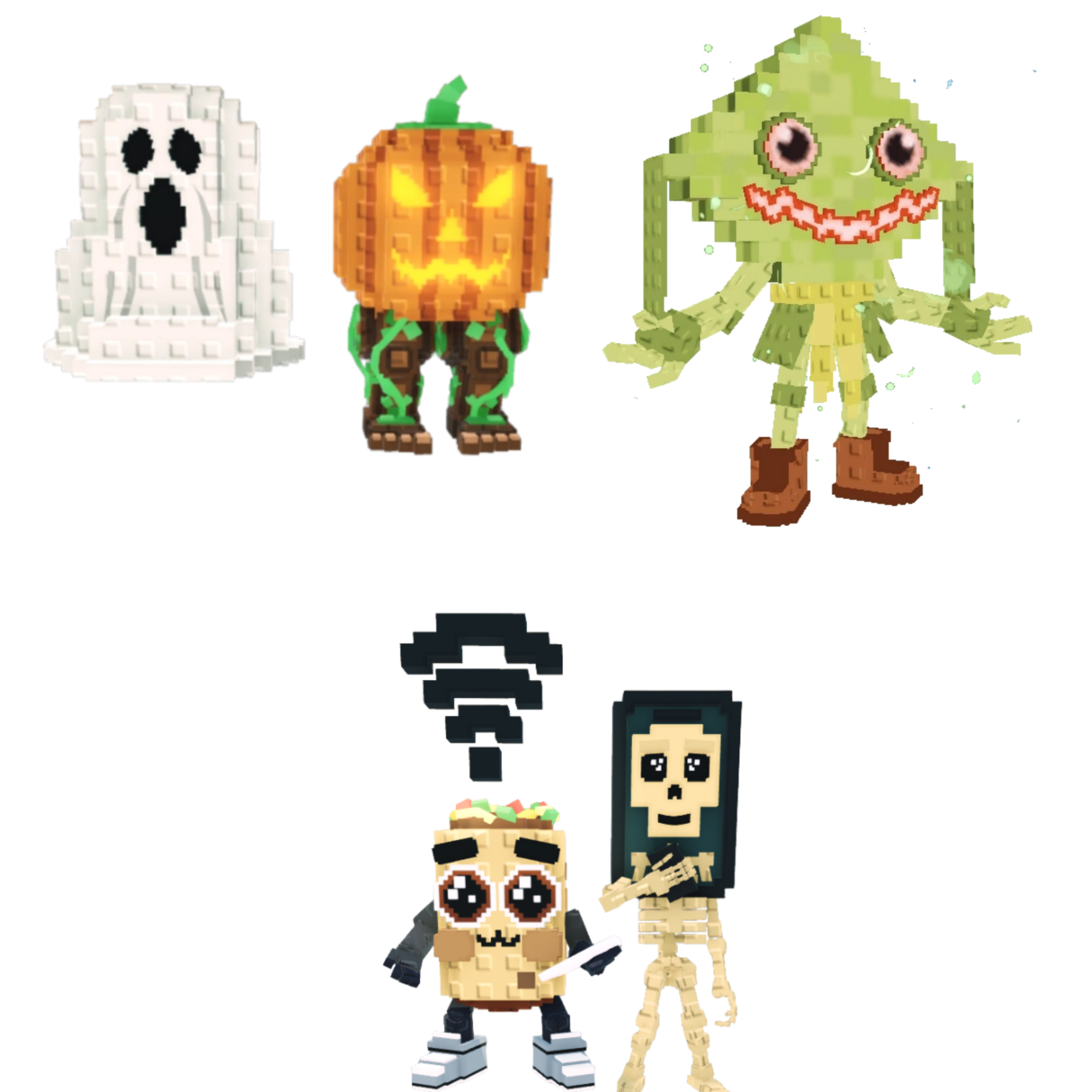 [BUNDLE] - 🦖 1x Spooky and Pumpky 🦖 1x Ketupat Kepat 🦖 1x Los Mobilis